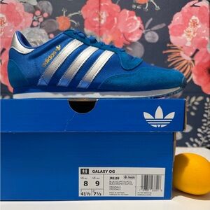 Adidas Galaxy OG Blue and Silver Shoes